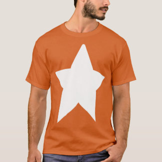 Minimal vit chonk-stjärna t shirt