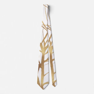Minimal vit design i modern Guld Träd Slips