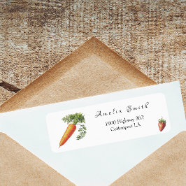 Minimal vit Garden Baby Shower Returadress Etikett
