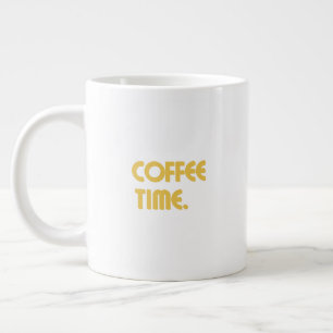 Minimal vit kaffemugg Enkel ren design Jumbo Mugg