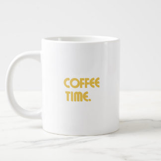 Minimal vit kaffemugg | Enkel ren design Jumbo Mugg