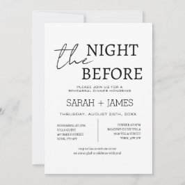 Minimal vit natten före repetitionsmiddag inbjudningar