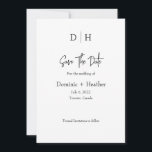 Minimal vit och svart foto spara datumet<br><div class="desc">Made åt dig!</div>