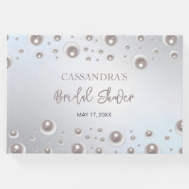 Minimal vit Pearl Silver Möhippa Gästböcker