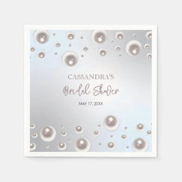 Minimal vit Pearl Silver Möhippa Pappersservett