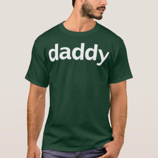 Minimal vit texttypgrafi för pappa t shirt