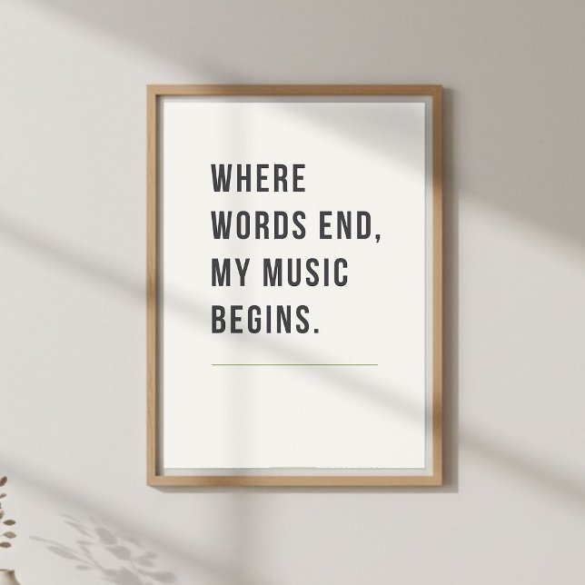 Minimal Wall Art. Music Lover Bedroom Decor Poster (Skapare uppladdad)