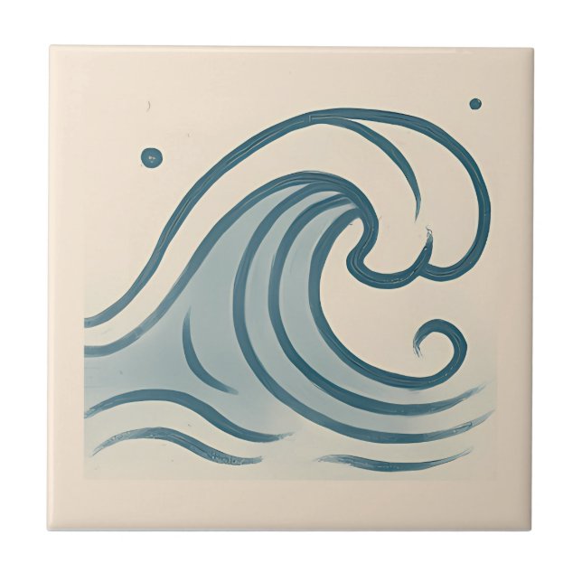 Minimal Wave Art Tile Kakelplatta (Framsidan)