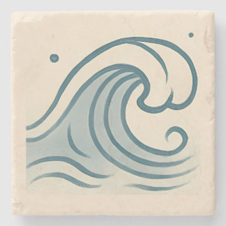 Minimal Wave Art Tile Stenunderlägg