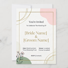 Minimal Wedding Invitation Inbjudningar