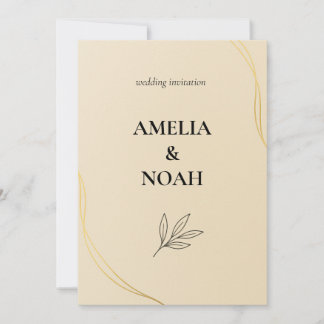 Minimal Wedding Invitation Template – Elegant Inbjudningar
