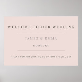 Minimal Wedding Warm Blush Poster