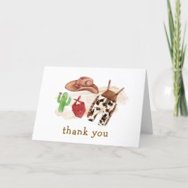 Minimal Western ökenaktus Cowboy Baby Shower Tack Kort
