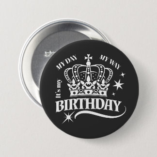Minimal White Crown Birthday Quote Typography Knapp