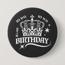 Minimal White Crown Birthday Quote Typography Knapp