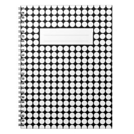 Minimal White Dots on Solid Black Background Anteckningsbok