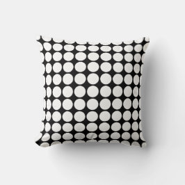 Minimal White Dots on Solid Black Background Kudde