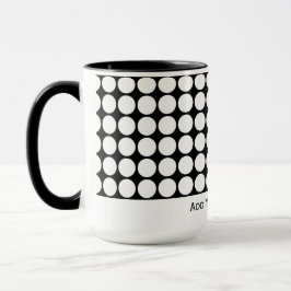 Minimal White Dots on Solid Black Background Mugg