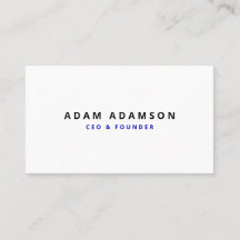 Minimal White Founder Ceo President Corporate