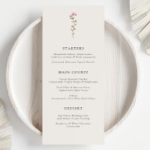 Minimal WildblomBeige Boho Blommigt Bröllop