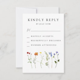 Minimal Wildblomma LGBTQ Gay pride Blommigt Bröllo OSA Kort