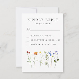 Minimal Wildblomma LGBTQ Gay pride Blommigt Bröllo OSA Kort