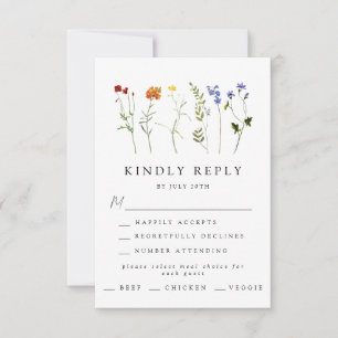Minimal Wildblomma LGBTQ Gay pride Blommigt Bröllo OSA Kort