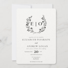 Minimal Wildblomma | Utandning Bröllop Inbjudningar