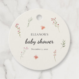 Minimal Wildblommor Boho Baby Shower Gåvor Etiketter