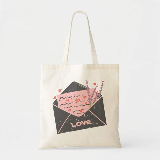 Minimal Wilf Flowers, bohemiam minimum Tote Bag Tygkasse (Framsidan)