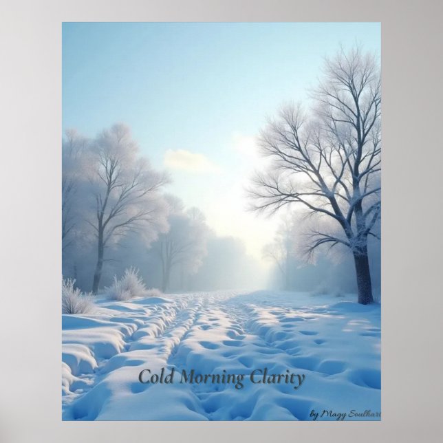Minimal Winter Calm Poster – Neutral Wall Art (Framsidan)