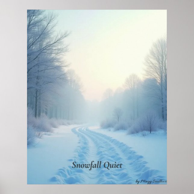 Minimal Winter Calm Poster – Neutral Wall Art (Framsidan)