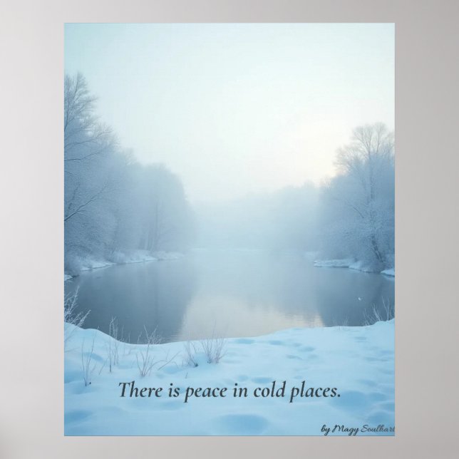 Minimal Winter Calm Poster – Neutral Wall Art (Framsidan)