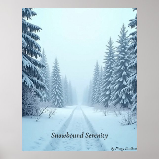 Minimal Winter Calm Poster – Neutral Wall Art (Framsidan)