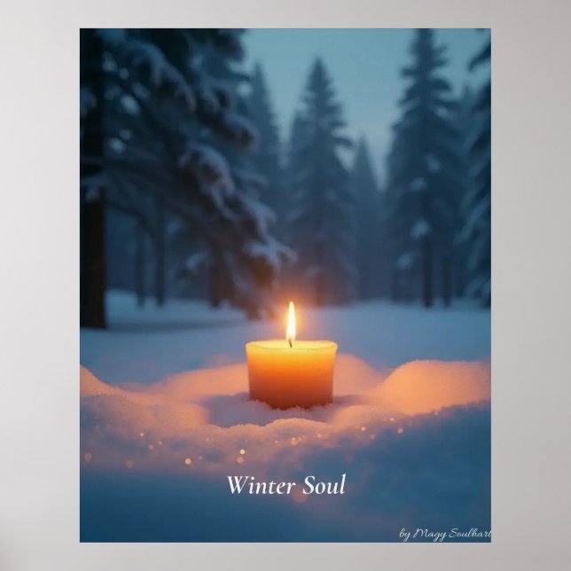 Minimal Winter Calm Poster – Neutral Wall Art (Framsidan)