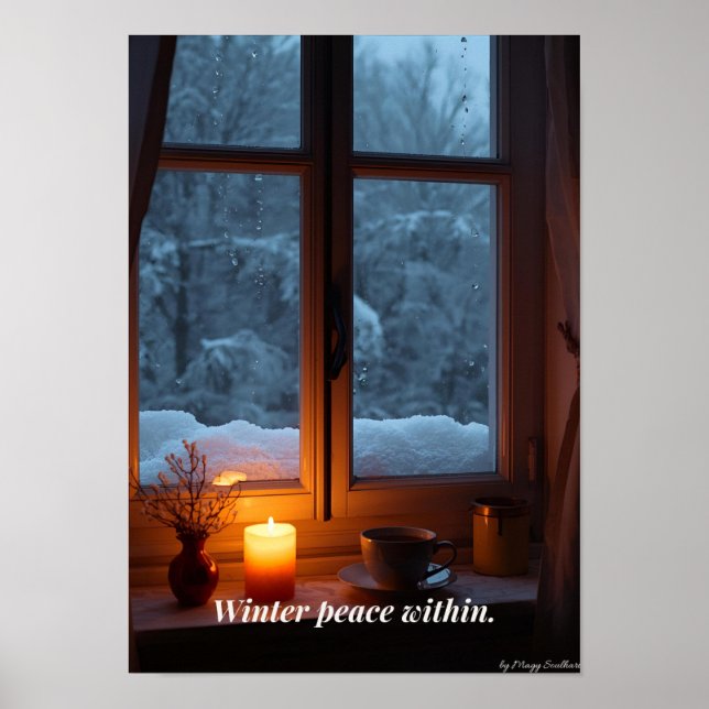 Minimal Winter Calm Poster – Neutral Wall Art (Framsidan)