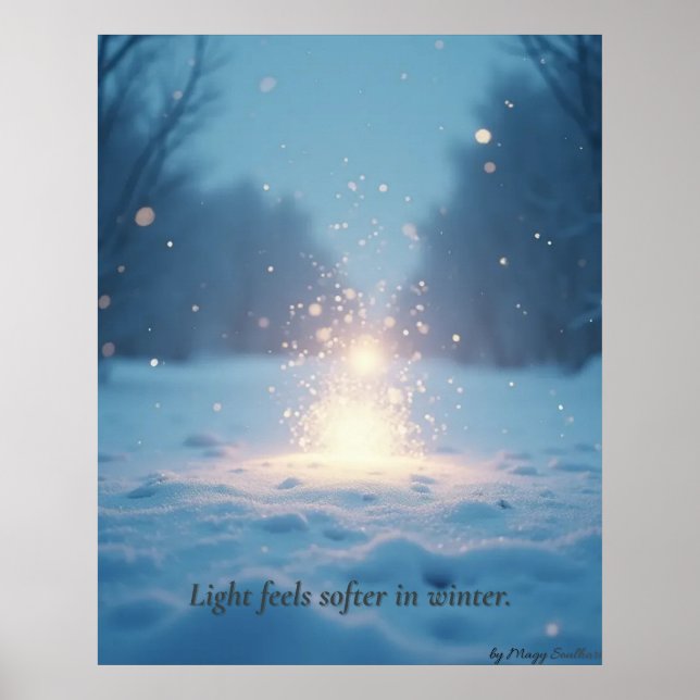 Minimal Winter Calm Poster – Neutral Wall Art (Framsidan)