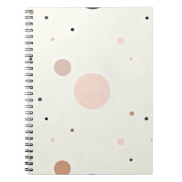 Minimal Winter Dot Pattern, Soft Cozy Neutrals Anteckningsbok