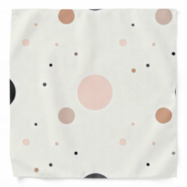 Minimal Winter Dot Pattern, Soft Cozy Neutrals Bandana