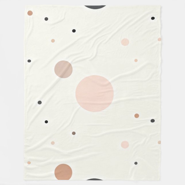 Minimal Winter Dot Pattern, Soft Cozy Neutrals Fleecefilt (Framsidan)