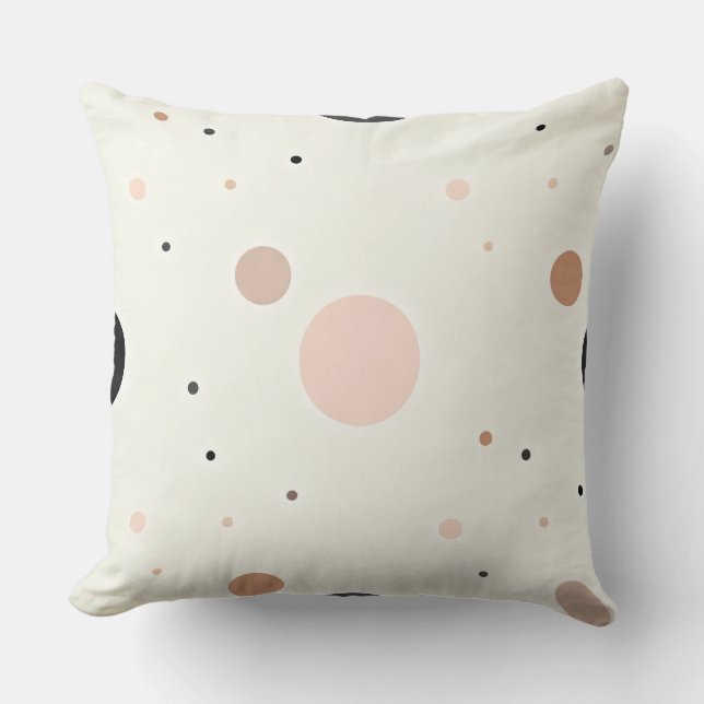 Minimal Winter Dot Pattern, Soft Cozy Neutrals Kudde (Framsida)