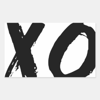 Minimal XO-pensel Rektangulärt Klistermärke