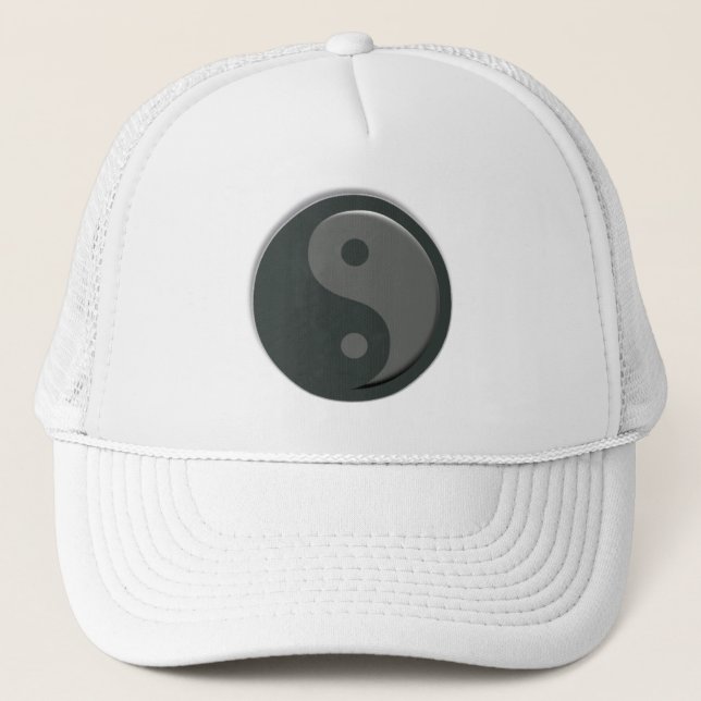 Minimal Yin Yang Taoism Cap Truckerkeps (Framsida)