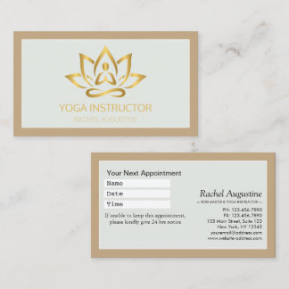 Minimal Yoga Studio Bokningskort Tidsbeställning Kort