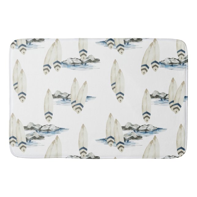 Minimal ytvattenfärgad strandvix från kuststranden badrumsmatta (Framsidan)