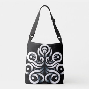 Minimal Zen Sakral Geometrisk Mandala Abstrakt Axelväska