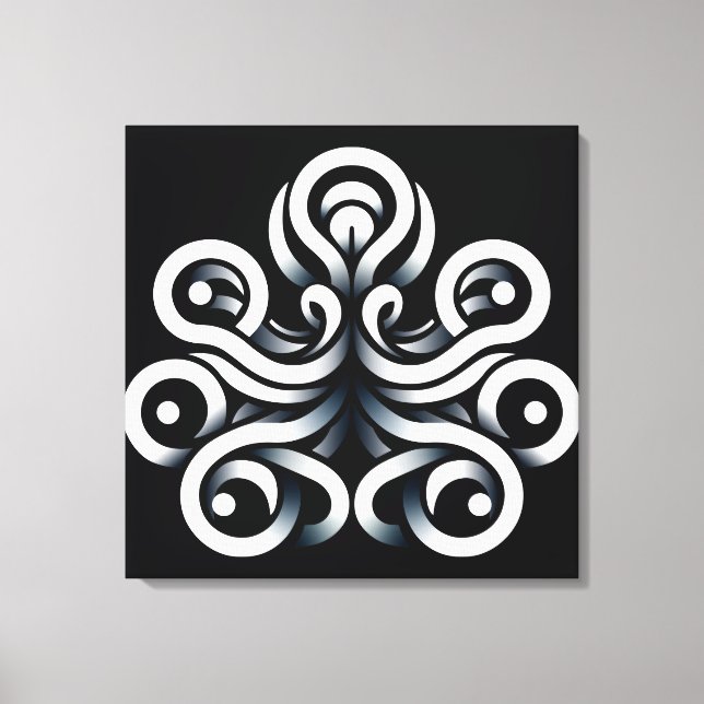 Minimal Zen Sakral Geometrisk Mandala Abstrakt Canvastryck (Framsida)