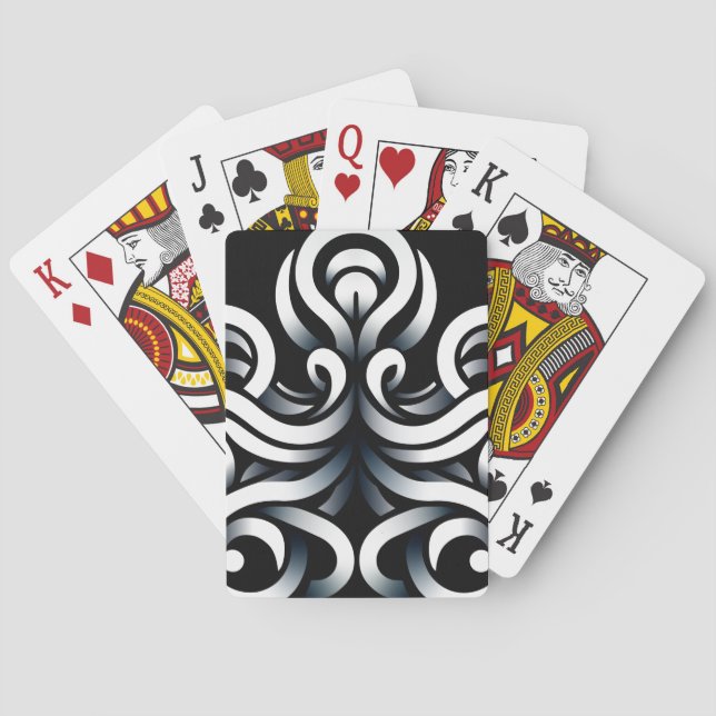 Minimal Zen Sakral Geometrisk Mandala Abstrakt Casinokort (Baksidan)
