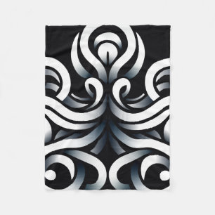 Minimal Zen Sakral Geometrisk Mandala Abstrakt Fleecefilt