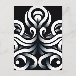Minimal Zen Sakral Geometrisk Mandala Abstrakt Helg Vykort